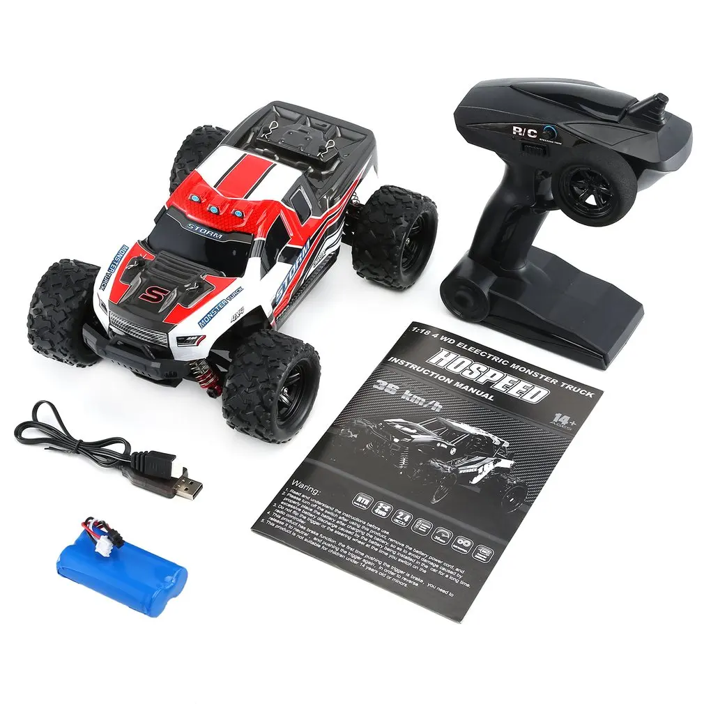 1/18 RC Автомобиль 2,4G Monster Truck автомобиль 36 км/ч пульт дистанционного управления игрушки управления Лер модель внедорожника грузовик Радиоуправляемая машина игрушка - Цвет: Зеленый