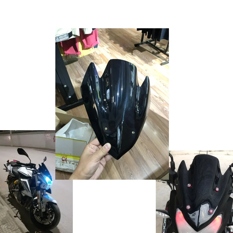 

Motorcycle Windshield Windscreen w/ Adjustable Bracket Wind Screen for Benelli TNT 600 1130 899 BN600i BJ600 BJ300 BJ250 BN302