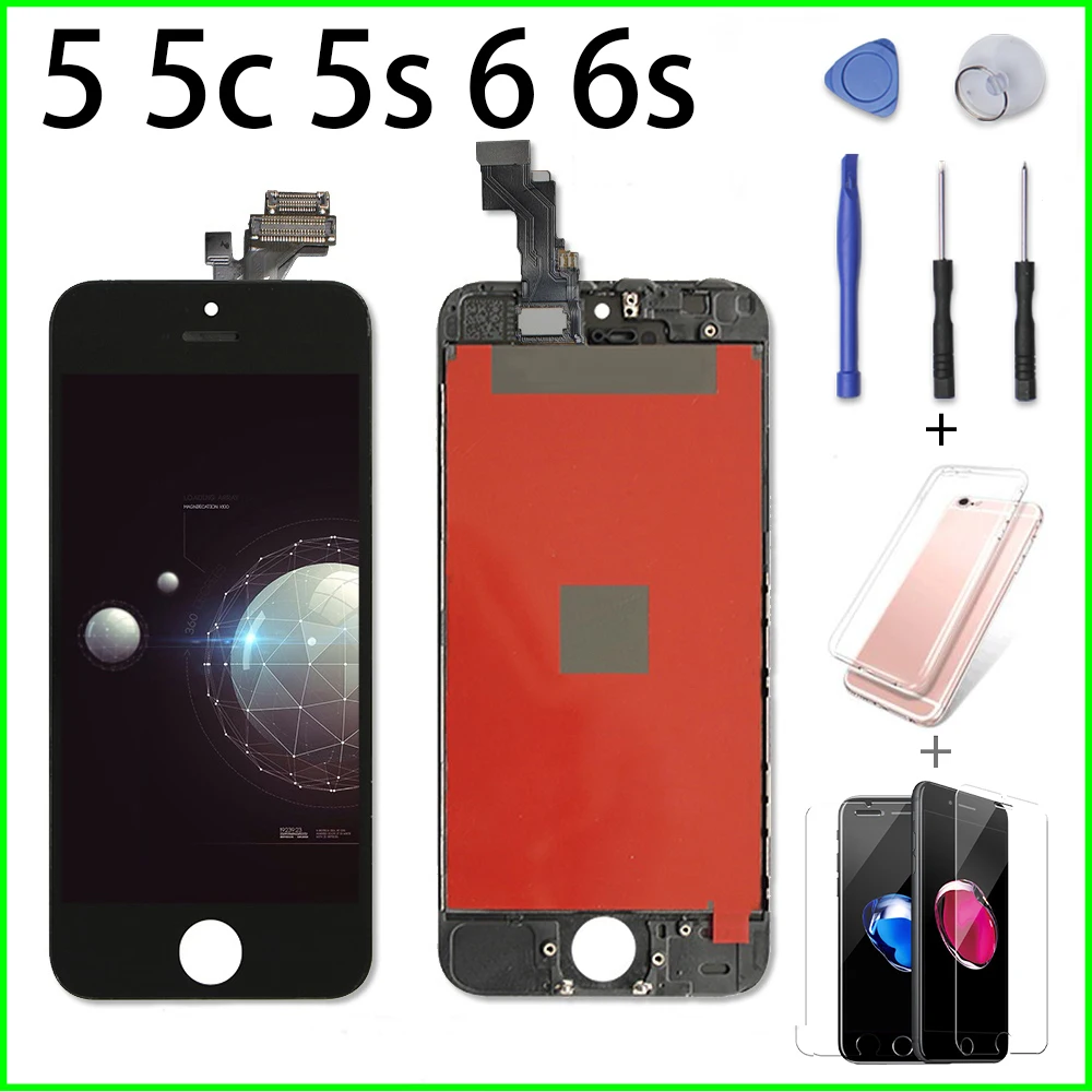 

Grade AAAAA Pantalla Phone Screen LCD For Apple iPhone 5 5c 5s 6 6s Digitizer Assembly Display No Dead Pixel with Repair Tools+