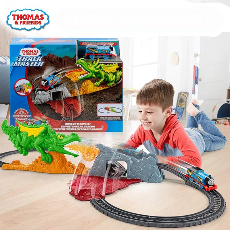 Томас и Друзья Электрический локомотив Трек мастер серии побега огнедышащий дракон Приключения игрушка для детей подарок