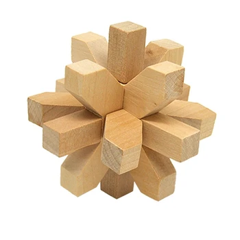 

Vintage Wooden Brain Teaser Puzzle 3D Toys Hobbies