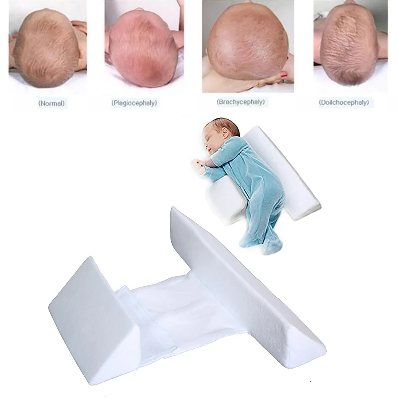 Almohada antivaho para bebés recién nacidos, almohada de posición triangular para bebés de 0 a 6 meses