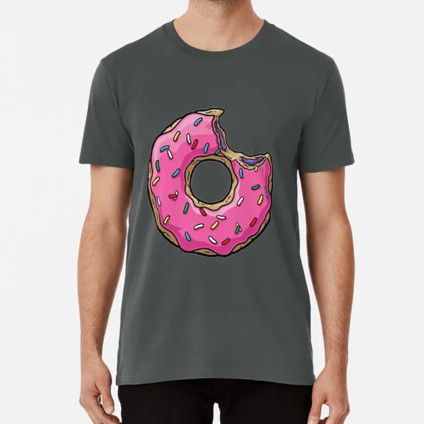 Donut T shirt donut homer yellow sprinkles lisa marge bart maggie | Мужская одежда