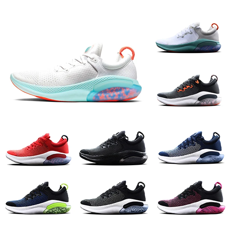 

2019 Platinum Tint Black White JOY RUN Knit FK Mens RIDE Running Shoes Racer Blue University Red cushioning Light Men sports sne