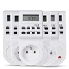 EUPlug Digital Weekly Programmable Electrical Wall Plug-in Power Socket Timer Switch Outlet Time Clock AC 220V 110V UK US FR BR 6