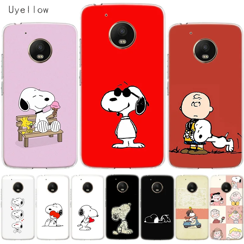 

Uyellow Cute Cartoon Snoopys Soft Cover For Motorola G4 G5 G5S G6 G7 E4 E5 Plus Play Phone Case For Moto G7 Power Silicone Coque