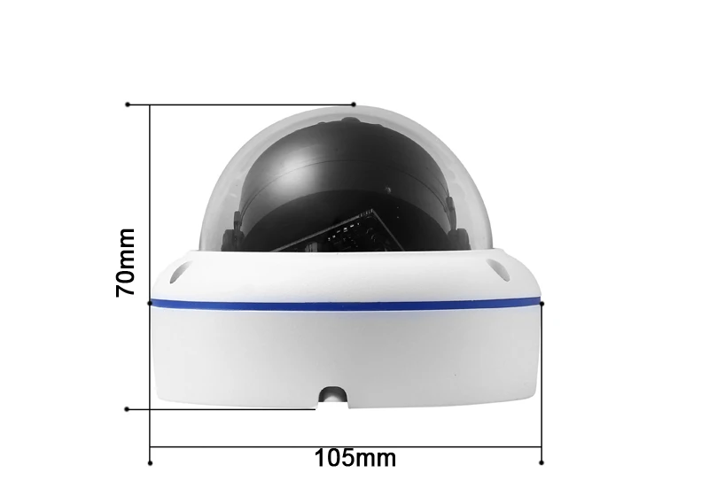 White 15pcs Infrared Leds Indoor Metal 5MP,4MP, 2MP H.265+ 25Fps POE Audio ONVIF Explosion-proof IP Surveillance Camera picture 02