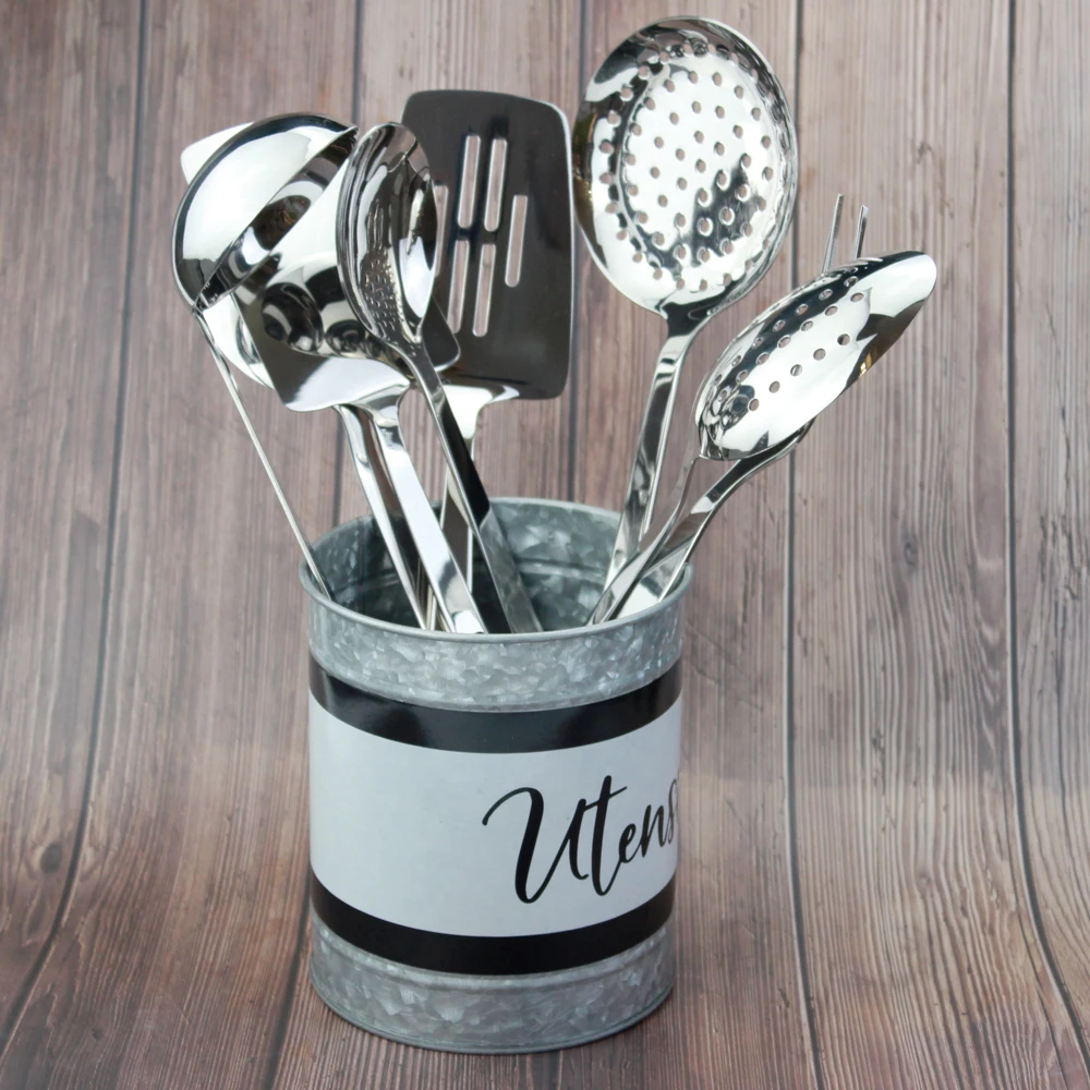 Recommended Cooking Utensils 18/8 Stainless Steel Plump Handle Perfect Mirror Polish Kitchenware Ladle/Spatula/Skimmer Cookware
