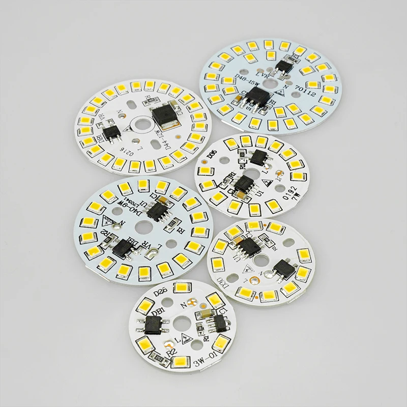 5 шт. светодиодный SMD чип 15 Вт 12 Вт 9 Вт 7 Вт 5 Вт 3 Вт Светодиодный светильник AC220V умный IC светодиодный светильник для лампы Точечный светильник Холодный белый Теплый белый