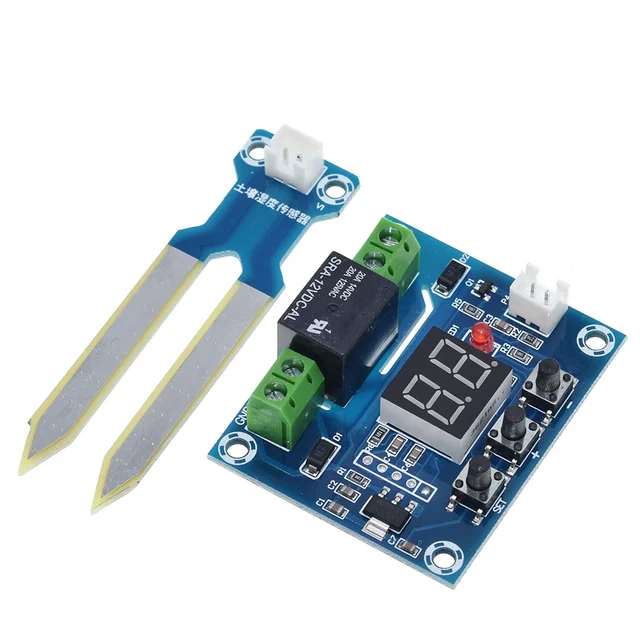 XH-M214 Humidity Controller Soil Sensor Module 20-99%RH Automatic Control Irrigation Computer System Red Digital Display Module - Image 3