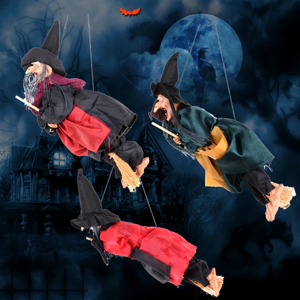 Decoración de bruja voladora para Halloween, esterilla Horror activada por Control de voz aterrador para fiesta, interior, Cosplay, aniversario|Decoraciones fiestas| - AliExpress