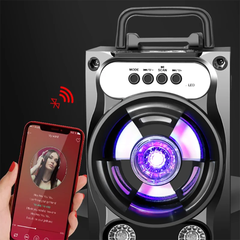 Bluetooth Speaker Portable Big Power Wireless Stereo Subwoofer Heavy Bass Speakers Sound Box Support FM Radio TF AUX USB