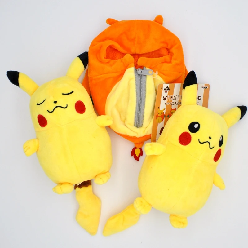 Cute Pikachu Sleeping Bag Cos Charizard Ekans Eevee Pokemoned Plush Toys Creative Claw Machine Stuffed Doll For Children Gift Stuffed Plush Animals Aliexpress