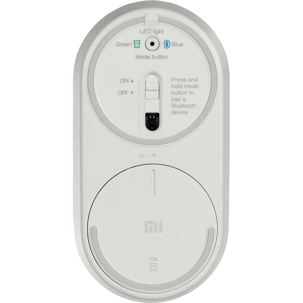 Мышь Xiaomi Mi Portable Mouse серебристый оптическая(1200dpi) беспроводная BT для ноутбука(2but