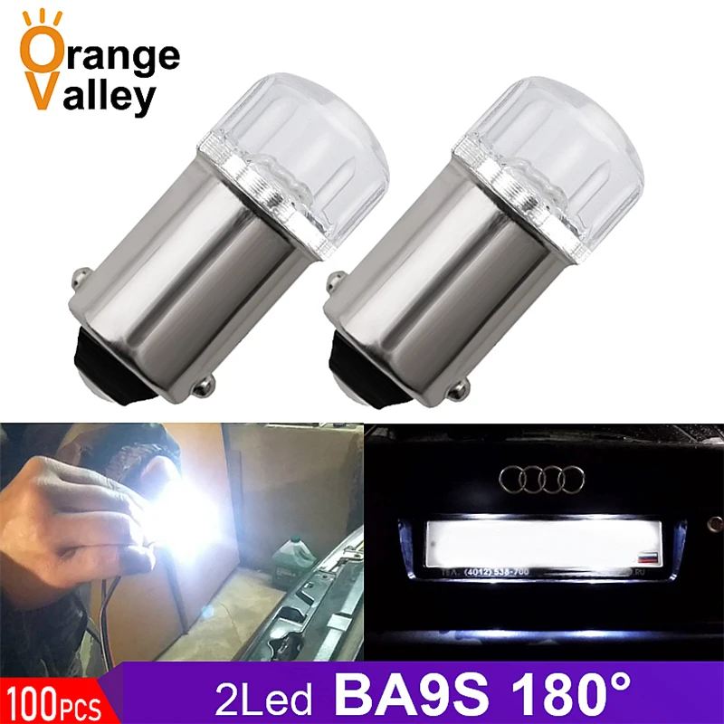Pack De 10 Bombillas LED BA9S T4W 7 SMD Para Interior Del Coche (12V, Luz Blanca 6000K)