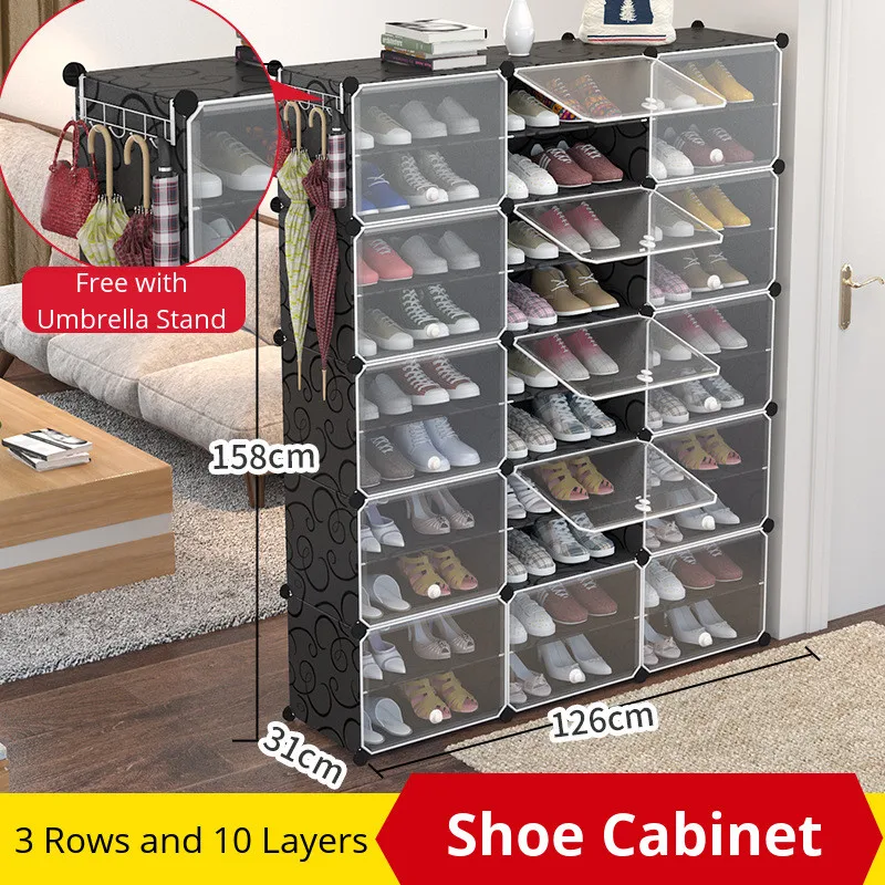 Modular Shoe Rack Hallway Space-saving Shoe Organizer Large Capacity Shoes  Boots Storage Closet DIY Combination Shoe Cabinet - Price history & Review, AliExpress Seller - LEHUOSHIGUANG Store