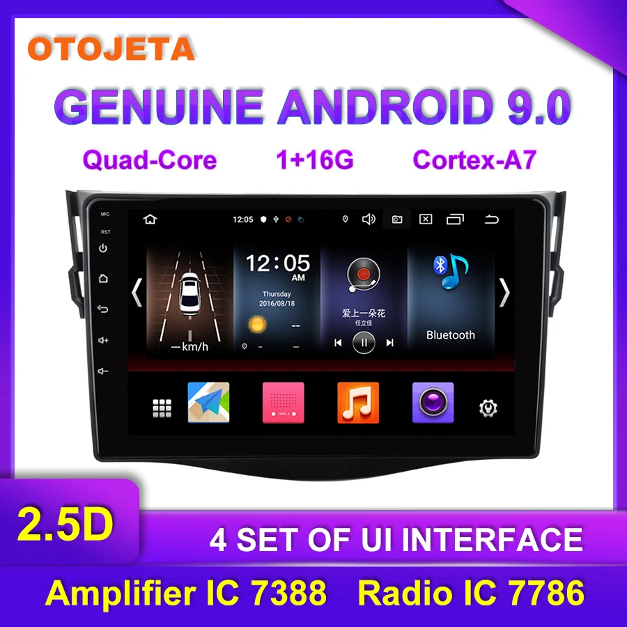 

Factory direct sales OTOJETA Android 9.0 Car Multimedia Radio For Toyota rav4 2010 9inch Car Video tape recorder GPS Navigation