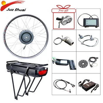 

48V500W Electric Bike Conversion Kit 26''700C Electric Motor Wheel with Rear Rack Battery Motor Electrico Para Bicicleta Bicycle