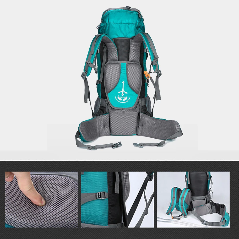 80L Outdoor Camping Backpack Nylon Superlight Hiking Travel Package Sports Knapsack Shoulder Bags Rucksack