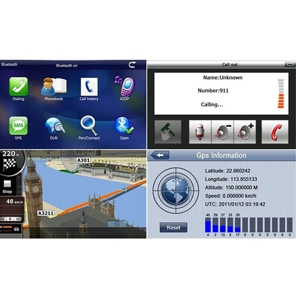7-дюймовый сенсорный экран черный HD Универсальный Многофункциональный Многоязычный карта MP3 плеер прибор GPS навигации караван FM