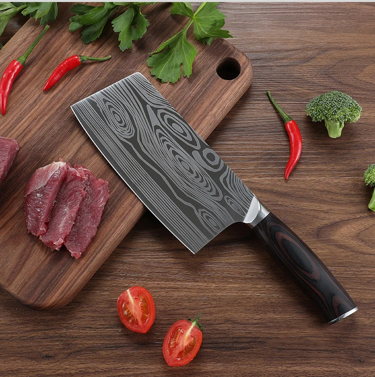 6,5 дюймовый кухонный 5Cr15 нож из нержавеющей стали для мясника с цветной деревянной ручкой