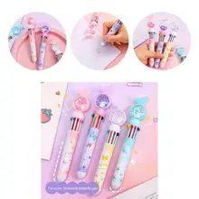 Stylo à bille de 0.5mm pour enfant, 10 couleurs de dessin animé, bonne Construction pratique et robuste