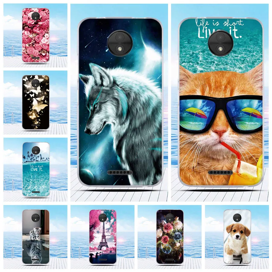 

For Motorola Moto C Case 2017 Soft Silicone Pattern Soft TPU Phone Case For Motorola Moto C XT1750 XT1754 Case Cover 5.0 inch