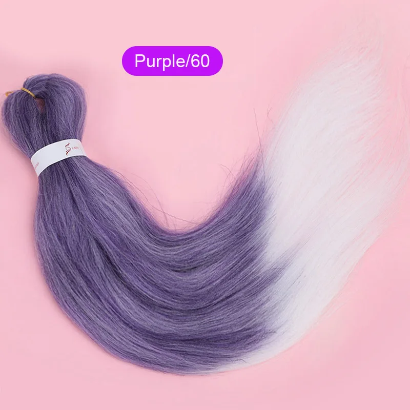 #30 Элегантный Муз предварительно растянутый Профессиональный EZ Плетение Волос Перми Яки Джамбо косы мягкие синтетические волосы горячая вода легко коса - Color: #30