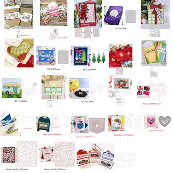 

Bakery House Flowers Post Metal Cutting Dies For Scrapbooking Craft Die Cut Card Making Embossing Stencil Photo Album 12