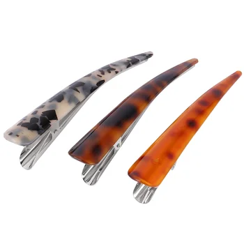 

3pcs Acrylic Duckbill Clip Hairdressing Clips Hair Styling Clips Partition Clamp for Women Girls