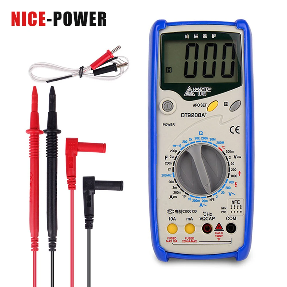 Измеритель ESR профессиональный цифровой мультиметр температура 2nF ~ 200μF тестер