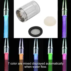 Light-up LED Water Faucet Changing Glow Kitchen Shower Tap Water Saving Novelty Luminous Faucet Nozzle Head Bathroom Light