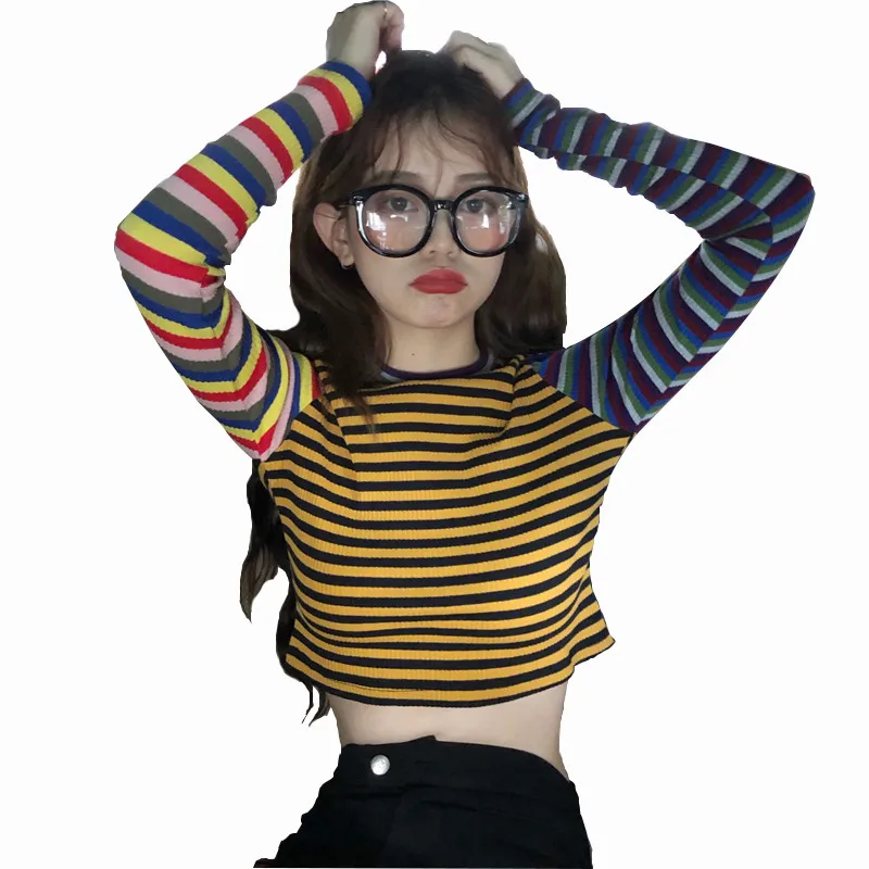 Lychee уличная одежда для девочек с длинным рукавом из кусков женская футболка