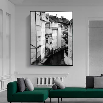 

Paris City Landscape Canvas Painting Famous Buildings Wall Art Poster Print Pictures For Home Living Room Decoration
