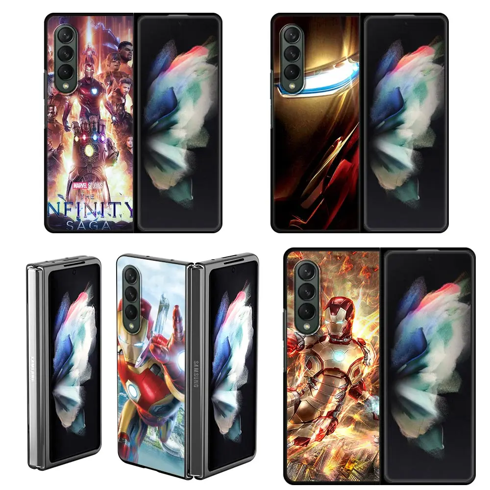 Marvel Superhero Iron Man Hard Phone Case for Samsung Galaxy Z Fold3 Full Protection Fold 3 Shell Protective Cover | Мобильные