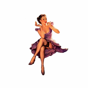 

Car Stickers Personality Pin Up Fashion Girl RC Airplane Motorcycle Waterproof Cover Scratches PVC Decal ,13cm*9cm