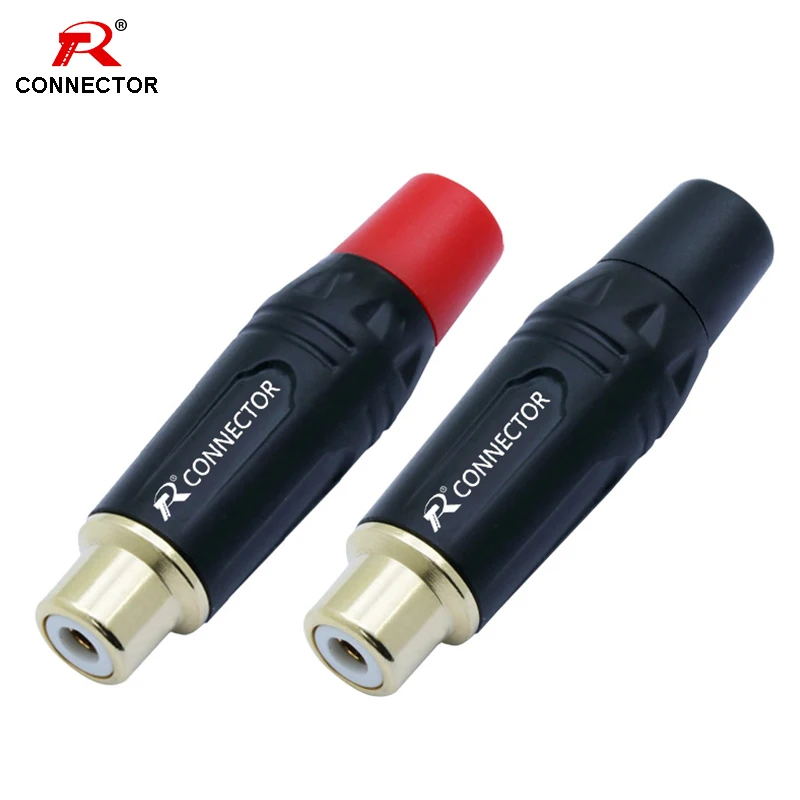 2шт/1 пара R разъем позолоченный RCA Женский Разъем адаптер кабель сварочный Connetor AV