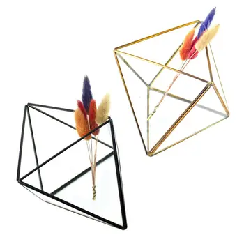 

Diamond Diamond Storage Box Glass Terrarium Design Jewelry Holder Clear Faceted Succulent Air Plant Planter Box Pot/Keepsake (No