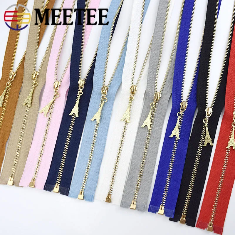 

10/30pcs 3# Metal Zipper Open End 40/50/60/70cm DIY Puller Zip for Sewing Bags Purse Down Jacket Skirt Clothing Accessory ZA042