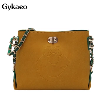 

Gykaeo Female Small Fashion Chains Crossbody Bags Handbags Women Famous Brands PU Leather Flap Messenger Shoulder Bag Sac A Main