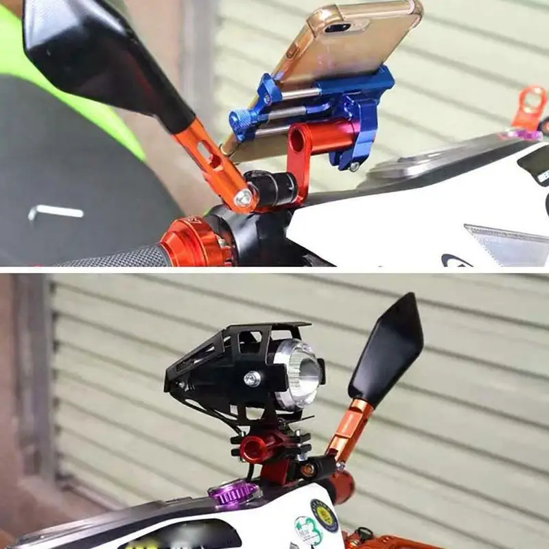 

Universal Motorcycle Mobilephone Holder Rear View Mirror Extension Rod Multifunctional Electric Scooter Rear Mirror Seat Bracket