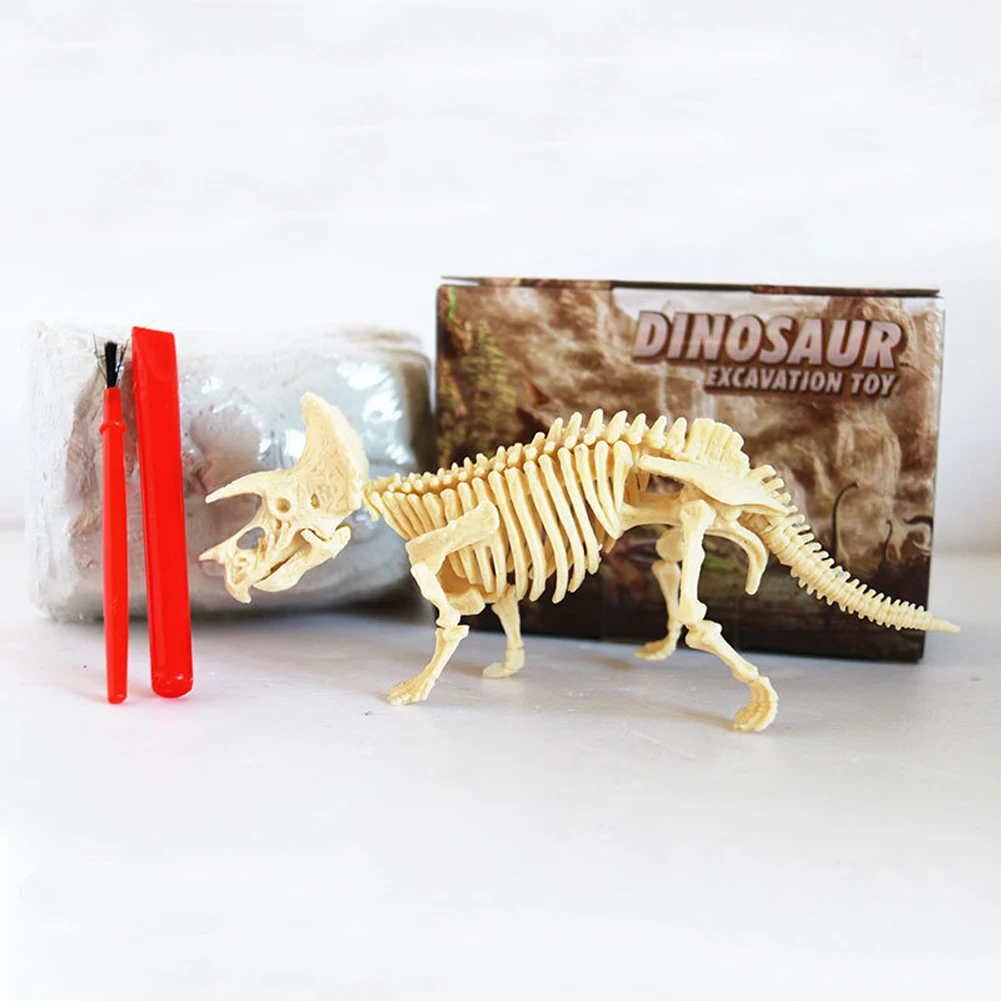 Tricératops squelette Excavation Kit assembler dinosaure Science Toys Childs Kids 