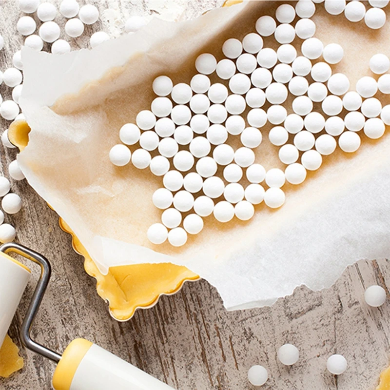 500g Pie Baking Weights Beans Beads Press Stone Ceramic High Temperature Resistance Tools with Storage Drawstring Bag pie baking weights