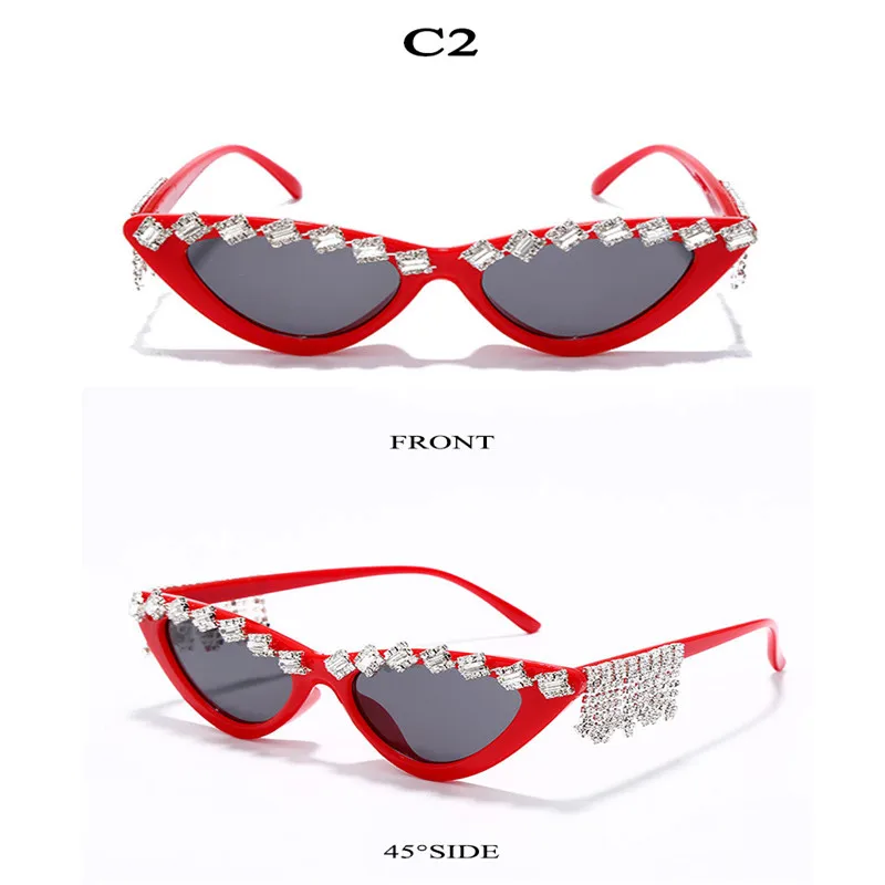 Женские солнцезащитные очки Брендовые дизайнерские винтажные очки кошачий глаз женские модные солнцезащитные очки UV400