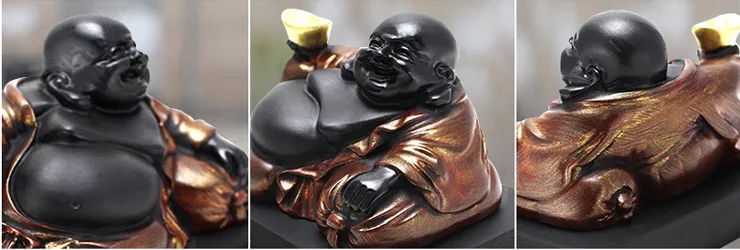 Бамбуковый уголь Будда деятельности бамбуковый уголь Carve Maitreya украшение автомобиля украшения бамбуковый уголь Будда D
