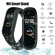 Смарт-браслет M4, Bluetooth, спортивные часы, смарт-браслет, цветной экран, водонепроницаемый, пульсометр, фитнес, для Android IOS, новинка, ярко-розовый