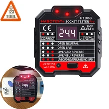 Разъем тестовый er цифровой дисплей Розетка тестовая er вилка полярность фазовый контрольный детектор напряжение тестовый Многофункциональный тест ing цепи безопасности