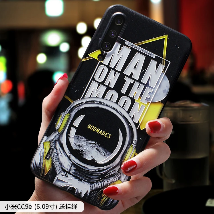 12 MI A3 Initial D, Луна, астронавт, предупреждение о запрете курения рельефным тиснением чехол для Xiaomi Mi 9 MI9 MI9SE MI9 SE MI9Lite A3 CC9 чехол Крышка - Цвет: 12 MI A3