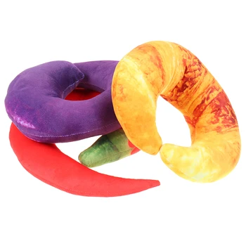

40CM neck pillow chili eggplant croissant plush toy plush toy cushion