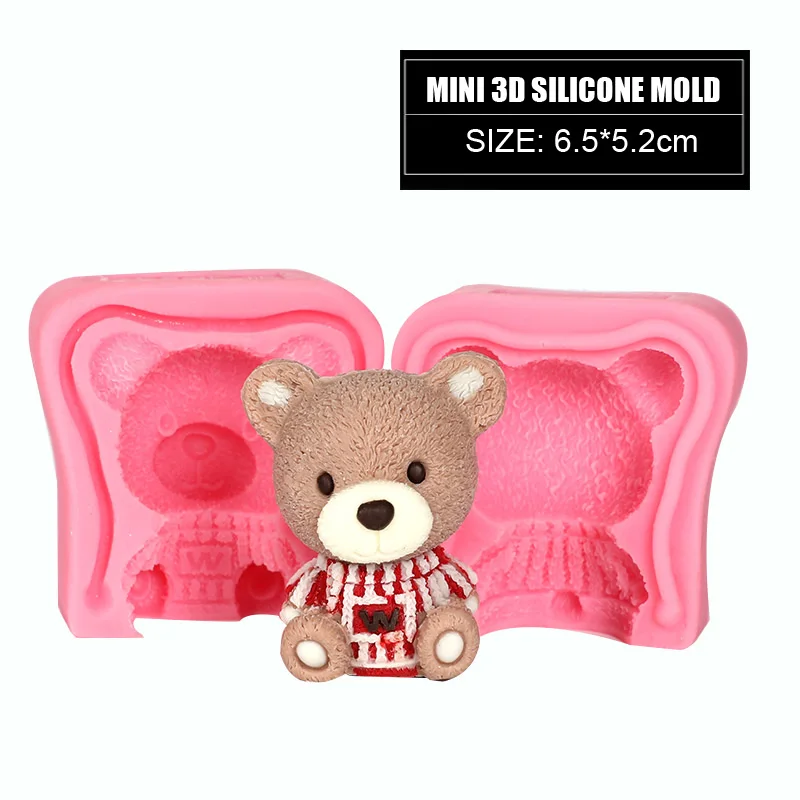 Bumbly Bear 3D ours en peluche en silicone avec noeud moule à glaçons -  moule de